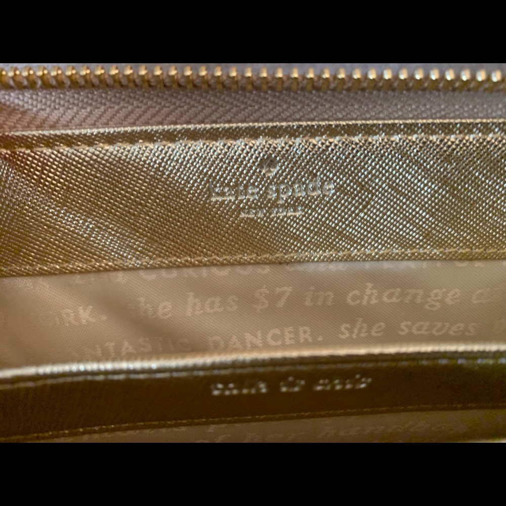 Gold Kate Spade Wallet - Picture 6 of 8